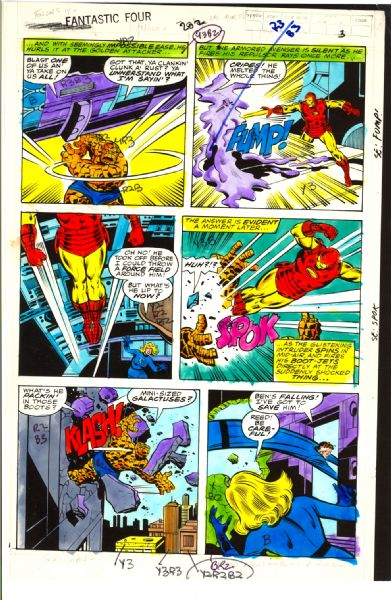 Original Iron Man Hand Colored Comic Art