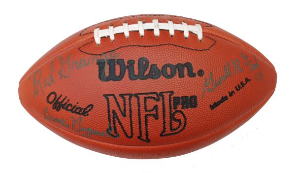 Unique signed Football by President Gerald Ford, Red Grange, and Bronko Nagurski