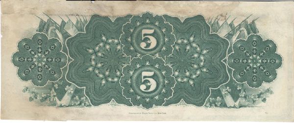 Rare Fenian $5 Bearer Bond, dated March 17, 1866 