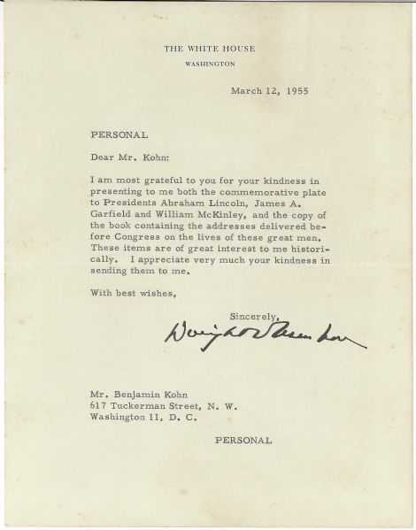 Dwight Eisenhower letter