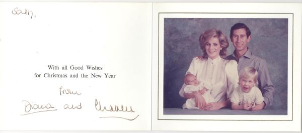 Diana and Charles Christmas card