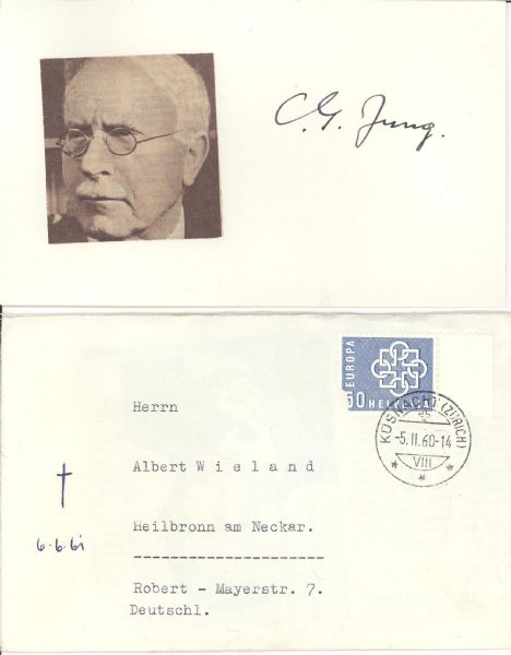 Carl Jung Signed Card