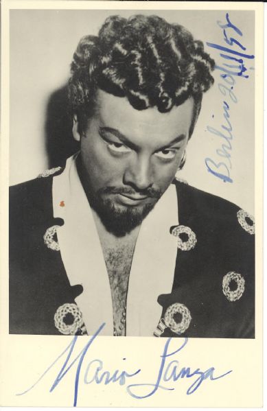 Mario Lanza Signed Photo