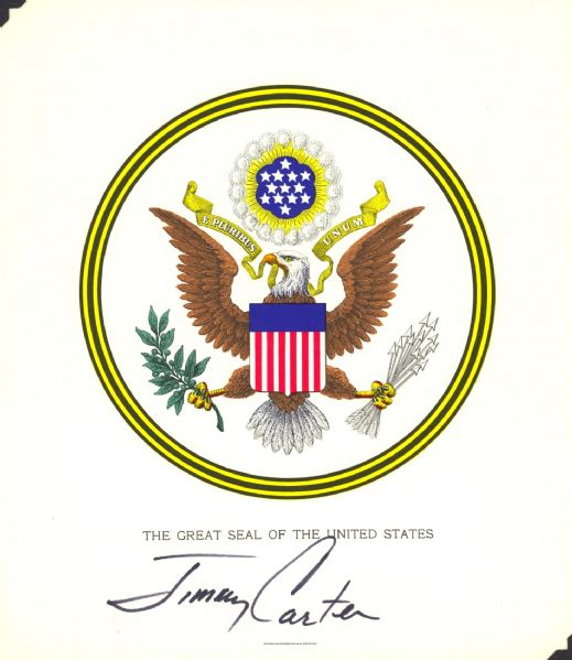 Jimmy Carter Signed Great Seal