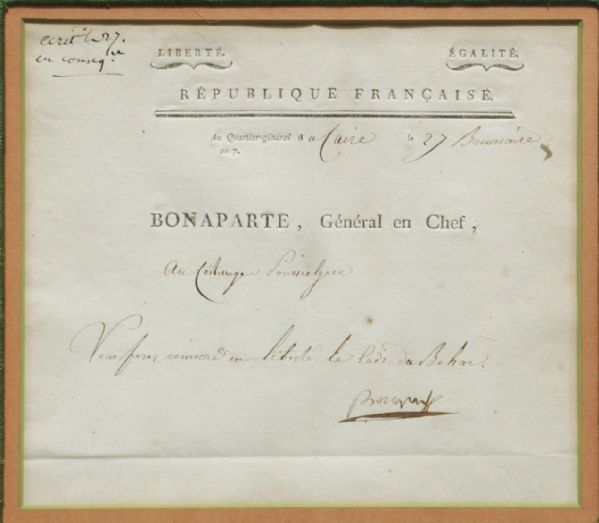 Napoleon Signed Document