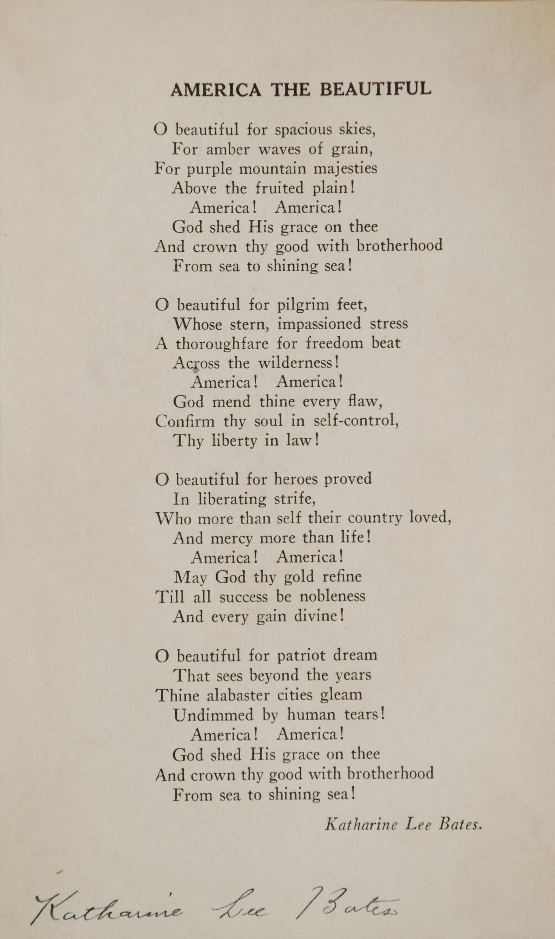 America The Beautiful Poem 92