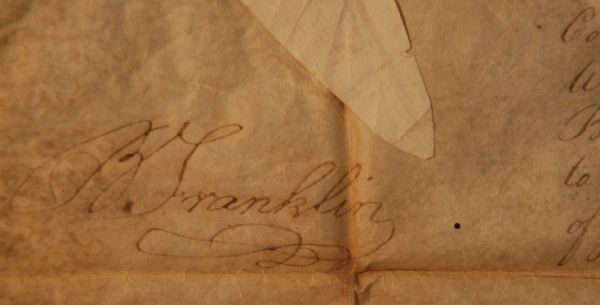 Benjamin Franklin Signed Document