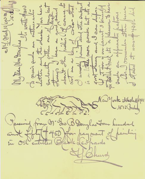 Frederick Stuart Church Illustrated letter