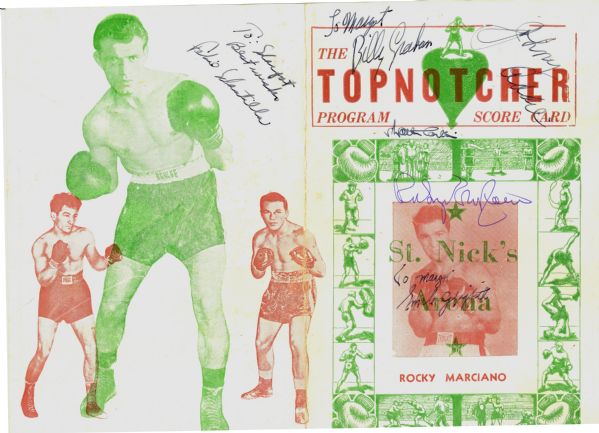 Boxing Program signed by Graziano and Graham