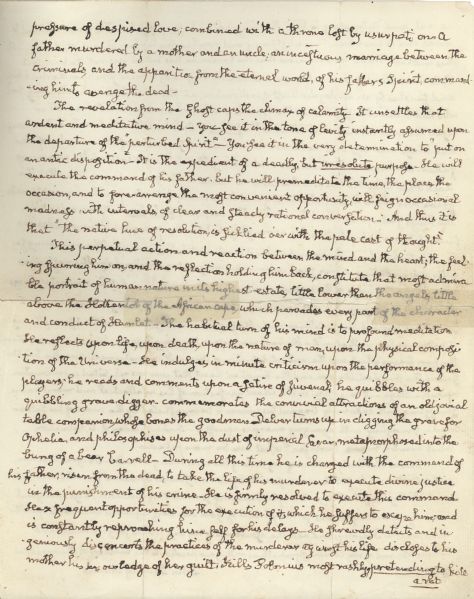 Amazing 4pg  John Quincy Adams Letter Deciphering Shakespeare's Hamlet 
