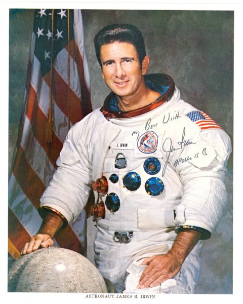 Uninscribed James Irwin In White Space suit
