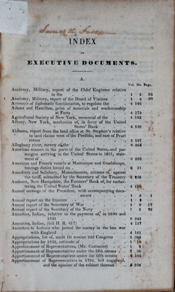 James K. Polk Signed Executive Documents