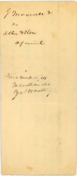Rare Abraham Lincoln  1841 Legal Document