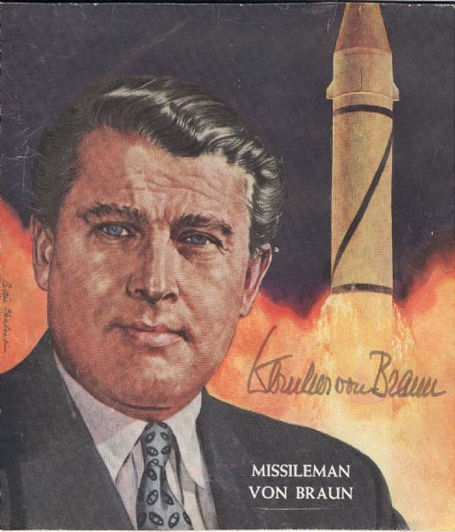 Wernher Von Braun Signed Color Image
