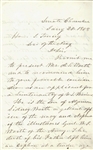 Jefferson Davis- Letter of Recommendation for the Marines