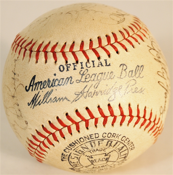 1936 New York Yankees Signed Baseball
