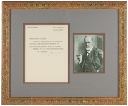 Sigmund Freud - Declines invitation to" World Congress for Psychotherapy"