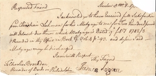 James Logan (William Penns Secretary Philadelphia)
