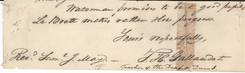 Reverend Thomas Hopkins Gallaudet
First Deaf School in America