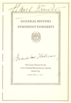 Huberman & Kindler Signed General Motor Symphony
