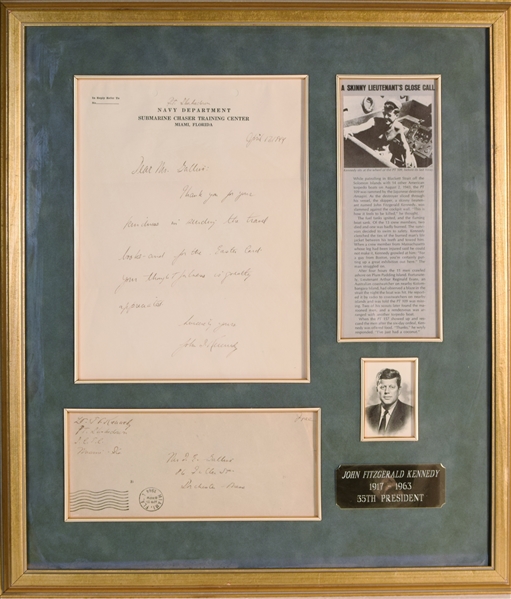 1944 John F. Kennedy letter during PT Shakedown while at the Miami Submarine Chasing Center