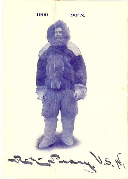 Robert Peary Signed Photo In North Pole Outfit!