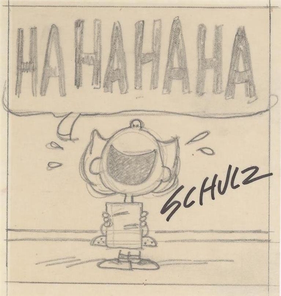 Original Schulz Sketch of Charlie Browns Sister Sally
