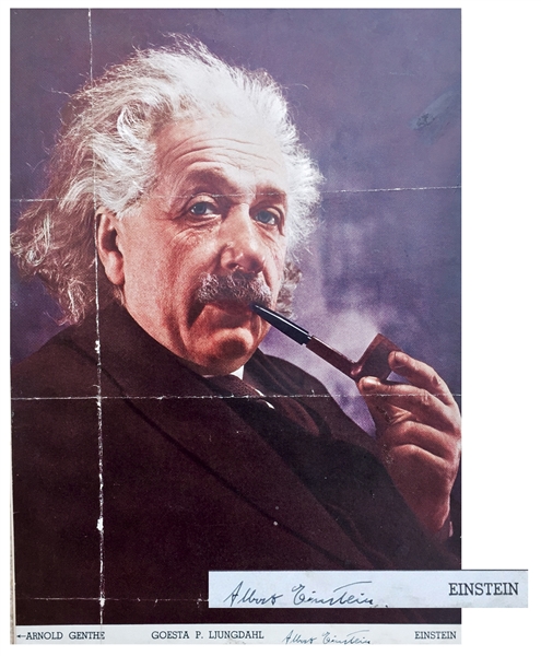 Albert Einstein Signed Photo