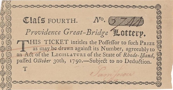 Rhode Island Lottery Ticket