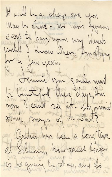 Victor Fleming Letter ( Gone with the Wind& Wizard of Oz)