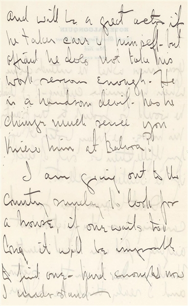 Victor Fleming Letter ( Gone with the Wind& Wizard of Oz)