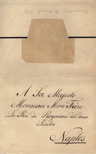 Maximilian II King of Bavaria Letter to King Of the Two Sicilies
