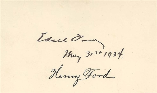 Henry Ford Family Autographs