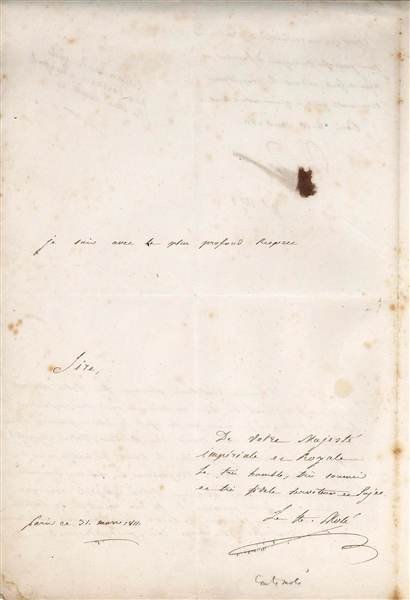 Extremely Rare Napoleon Handwritten Note