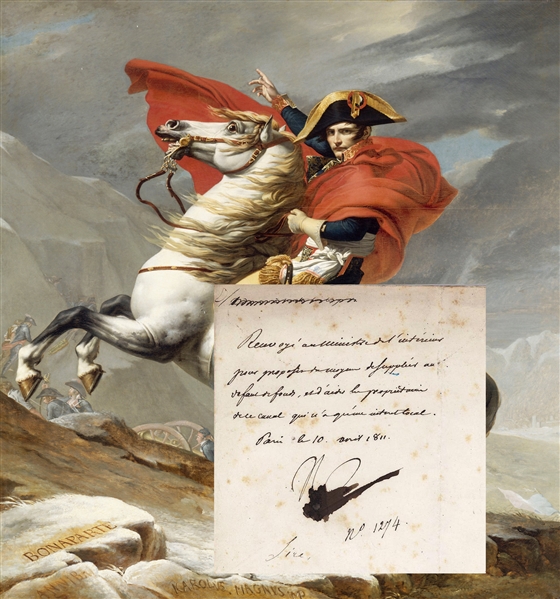 Extremely Rare Napoleon Handwritten Note