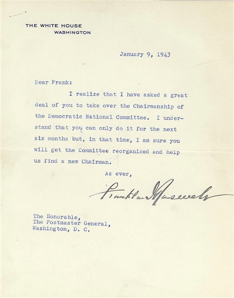 Franklin D. Roosevelt Ask's Walker to become Chairman of the  DNC