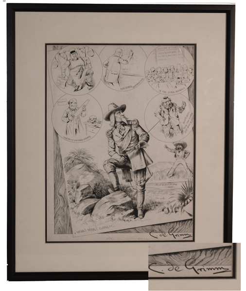 Custer Illustration by BARON C. DE GRIMM