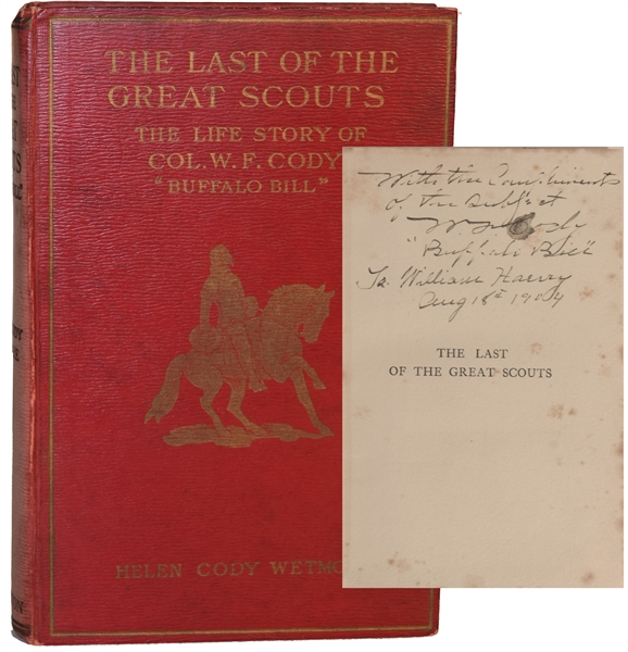 Buffalo Bill signed Book The Last of the Great Scouts