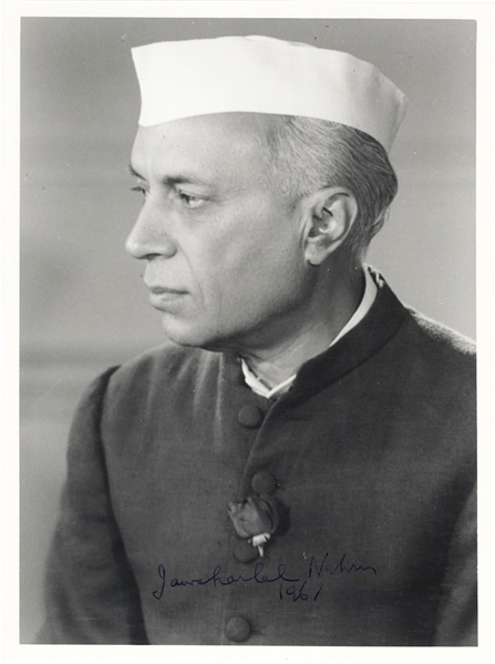 Jawaharlal Nehru Signed Photo