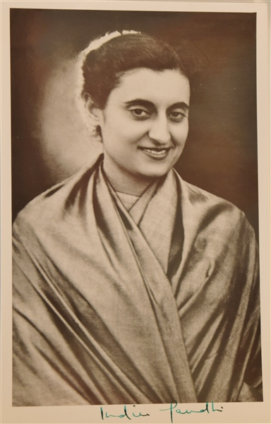 Indira Gandhi Signed Photo