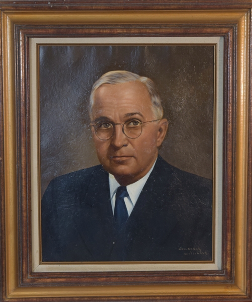 Oil Painting of Harry Truman by Lawrence Williams