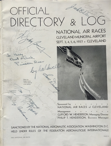 Collection of 1930's National Air Races Autographs,  Programs and Related Ephemera.