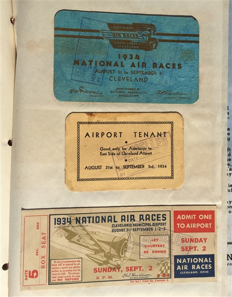 Collection of 1930's National Air Races Autographs,  Programs and Related Ephemera.