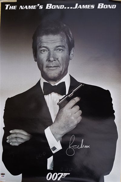 James Bond: Roger Moore Signed 007  Poster