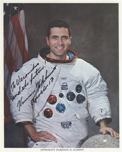 Harrison H. Schmitt Official Whirte Space Suit Photo