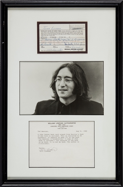 John Lennon Signed Barclays Bank Card