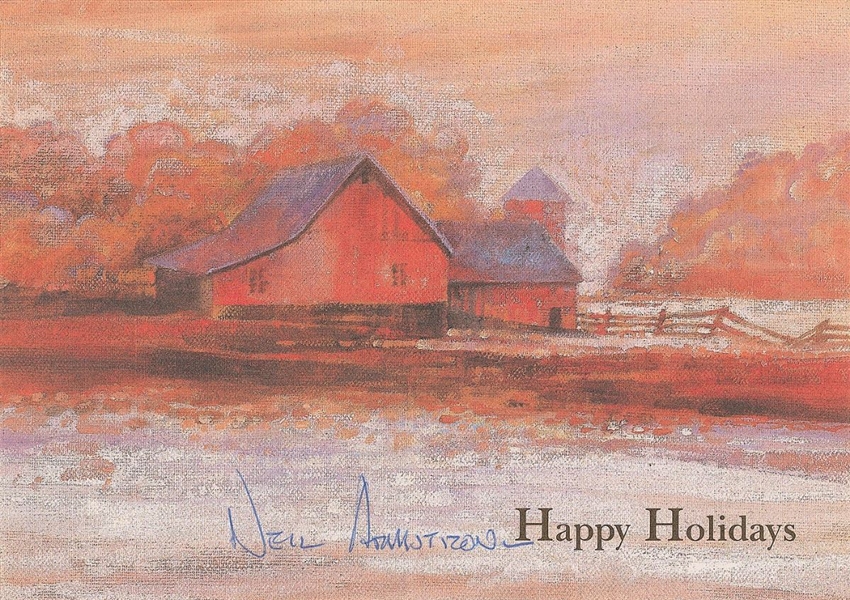Neil Armstrong Signed Christmas Cards
