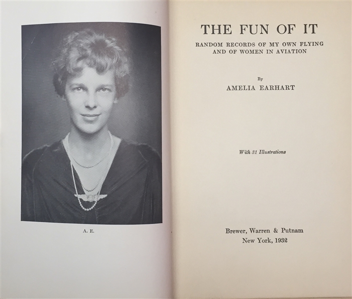 Amelia Earhart Signed Book With Mini Record!
