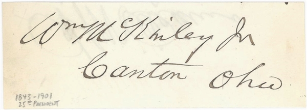 Presidential Signature Collection  (Coolidge, Van Buren, McKinley)