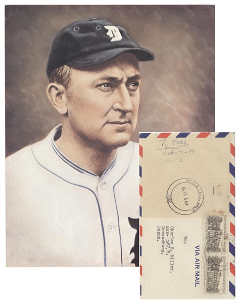 Ty Cobb Signed and Dated Envelope